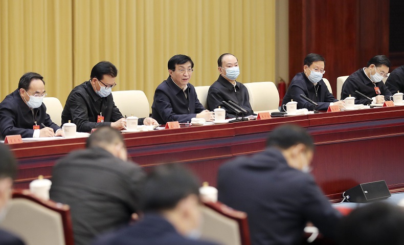 王滬寧出席學習貫徹黨的十九屆六中全會精神中央宣講團動員會並講話